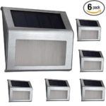 [Warm Light] XLUX S60 Solar Stair Step Light, Deck Lamp, Waterproof, 6 Pack