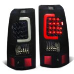 Silverado/Sierra Fleetside Pair of 3D LED Bar Tail Brake Lights (Black Housing Smoked Lens)