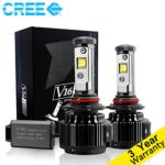 CougarMotor LED Headlight Bulbs All-in-One Conversion Kit – 9006 -7,200Lm 60W 6000K Cool White CREE – 3 Year Warranty