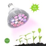 Ledgle 30w Led Grow light Bulb , Miracle Grow Plant Light for Hydropoics Organic Mini Greenhouse,3 Bands with 15 LED Bulbs