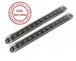 New PAIR 17″ Clear LED SEALED TRAILER STOP, TAIL, AND TURN LIGHT BAR(WATERPROOF)