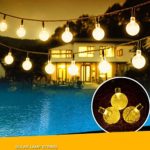 Solar String Lights,KINGCOO 20ft 30 LED Crystal Ball Waterproof Outdoor String Lights Solar Powered Globe Fairy String Lights for Garden, Yard, Home, Landscape,Christmas Party (Warm White)
