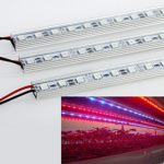[Pack of 5]eSavebulbs LED Grow Light Bar 10W Red Led Strip Light for Indoor Plants,0.5m/pcs,36pcs 5050SMD Leds,DC 12V