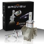 BROVIEW S5 H4/HB2 High Power LED Dual beam Headlight Conversion kit,8000 LM Bulb Kit – (2pcs/set)-2 Yr Warranty