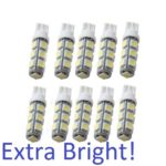 Sago® 10 Pack, Wedge T10-T5 1w Bulb 360deg LED Extra bright for Malibu 12v Dc Landscape Light-13 SMD- pure White