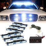 XKTTSUEERCRR 54 LED Emergency Vehicle Strobe Lights Bars Warning Deck Dash Grille White