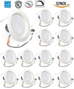 12 PACK- 13Watt 6-inch ENERGY STAR UL-listed Dimmable LED Recessed Lighting Fixture Retrofit Downlight- 4000K Cool White LED Ceiling Light –830LM, Meets Title 24 Requirments, ROHS, 5 Year Warranty