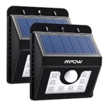 Mpow Bright Solar Power Light, Outdoor Weatherproof LED Security Light Motion Sensor Lighting for Patio Garden Pool Path [2-pack]