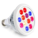 LED Grow Light Bulb, Swiftrans 12W Full Spectrum High Efficient Hydroponic Plant Grow Lights for Garden Greenhouse and Hydroponic Aquatic