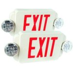 eTopLighting 2 Packs of LED Red Exit Sign Emergency Light Combo with Battery Back-Up UL924 ETL listed, EL2BR-2