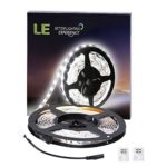 LE 16.4ft/5m Flexible LED Light Strips, 300 Units SMD 3528 LEDs, 12V DC Flexible LED Strip Lights, Daylight White, Non-waterproof, Lighting Strips, LED Tape, for Gardens/Homes/Kitchen/Cars/Bar