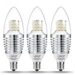 (3 PACK) 7 Watt LED Light Bulbs Dimmable Daylight White 5000K LOHAS® LED Candelabra Bulbs, B35 E12 Base,65-70W Light Bulb Equivalent, Torpedo Shape 680lm SWEETY STYLE LED Lights