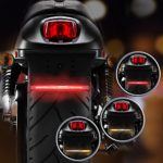MICTUNING 8” Motorcycle Red/Amber Tail Brake Running Turn Signal LED Strip Light – Waterproof