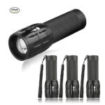 Adjustable Focus Cree LED Flashlight Torch – Super Bright 3 Light Modes – Best Tools for Camping Hiking Hunting Backpacking Fishing and BBQ (Pack of 4)
