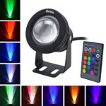 10W Waterproof Outdoor RGB Light LED Flood Light with Remote Control (DC/AC 12V)