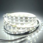 WenTop® Led Strip Lights SMD 3528 16.4 Ft (5M) 300leds 60leds/m White Flexible Rope Lighting Waterproof Tape Lights in DC Jack for Boats, Bathroom, Mirror, Ceiling and Outdoor