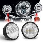 4-1/2″ 4.5inch LED Passing Light for Harley Davidson Fog Lamps Auxiliary Light Bulb Motorcycle Daymaker Projector Spot Driving Lamp Headlight