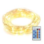 Litom 100 Led Starry String Lights 33ft Waterproof Décor Wire Rope Lights with Remote Control