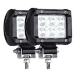 MICTUNING 2x 4″ 18W CREE LED Lights Bar Spot Driving Fog lights Pods- 4×4 Off Road Boat Driving headlight