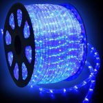 WYZworks 150′ feet Blue LED Rope Lights – Flexible 2 Wire Accent Holiday Christmas Party Decoration Lighting