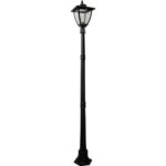 Nature Power 23106 72-Inch Bayport Solar Charged Lamp Post with Super Bright Natural White LEDs, Black