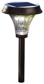 Moonrays 91754 Richmond Solar LED Metal Path Light, 25X-Brighter, 2-Pack, Rubbed Bronze