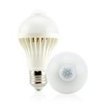 Oct17 Motion Sensor 5 Watt LED Smart Light Bulb Auto PIR Motion Detection Home White Lighting 5W Lamp