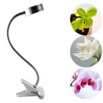 LEDdrop Grow Light, 7W Full Spectrum LED Clip On Desktop Grow Lamp Clamp Flexible Gooseneck for Garden Greenhouse and Hydroponic with 3W LED Chips