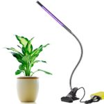 Led Grow Lights By Aokey for Indoor Plants | 5W Adjustable 3 Level Dimmable Clip Desk Lamp with 360°Flexible Goose-Neck for Office, Home, Indoor Garden Greenhouse Organic | Free Cord Plant Light 2016