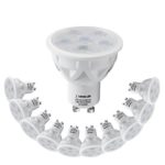 LOHAS® LED GU10 Dimmable Light Bulbs, 6 Watt Daylight White(5000K) Recessed Lighting, 50 Watt led lights for home Equivalent, 120 Volt 30 Degree Beam Angle Track Lighting(Pack of 10)