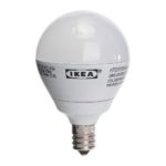 Ikea Ledare E12 200 Lumen, 3.0 Watts, Small LED Light Bulb, Opaque
