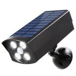 InnoGear USB Solar Powered Motion Sensor Lights Dummy Camera Outdoor Spotlight LED Security Lights for Front Door Porch Patio Yard
