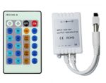 Xking IRC240-S 24 Key IR Remote Led Dimmer Controller for 5050 3528 5630 Single Color Flexible Led Strip Rope lights Dimmer，12v 6a,DC5.5*2.1mm port