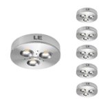 LE 5 Pack Brightest LED Under Cabinet Lighting, Puck Lights, 12VDC, 25W Halogen Replacement, 240lm, Warm White, Under Cabinet Lighting