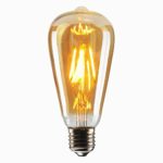 Vintage Edison LED Bulb,CMYK Dimmable 4W ST64 Antique LED Bulb Squirrel Cage Filament Light For Decorate Home,E26,2200K,Warm White