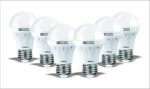 OREVA LED LIGHT 6 pack Bulb A19 (8W) 60 Watt Equivalent Daylight (4200K) Light Bulb – 6 Pack