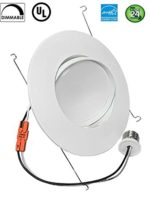 12W 6inch Directional Adjustable Gimbal Dimmable LED Retrofit Recessed Lighting Fixture – (=60W) 3000K Warm White Energy Star, UL, LED Ceiling Light – 800LM Adjustable Gimbal Recessed LED Downlight