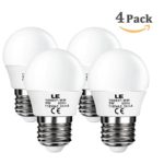 LE 3W G14 E26 LED Bulbs, 25W Incandescent Bulb Equivalent, Not Dimmable, 200lm, Warm White, 2700K, 180° Beam Angle, LED Light Bulbs, Pack of 4 Units