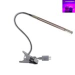 LED Grow Light, 5W LED Clip Desk Lamp, Flexible Gooseneck, 3 Level Dimmable, Indoor Plant Light with US Adapter (White)
