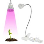 LED Grow Lights, Idefair 5W Red &Blue Clip Desk Lamp Growing LED Bulbs with Spring Clamp Flexible Gooseneck 360 Degree for Indoor Succulent/ Hydroponic/ Pot Plants