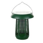 Sandalwood Indoor & Outdoor Rechargeable And Solar Electronic Bug Zapper/Insect Killer with UV LED Bulb Powered by Solar Panel or DC Adapter [Upgraded Model]