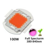 CHANZON SMD High Power Led Chip 100W COB LED Lamp Beads for Plant Grow Light 380nm-840nm (Full Spectrum)