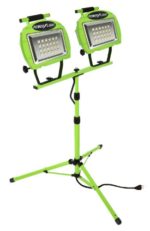 Designers Edge L1322 Eco-Zone 48-LED Twin Head High Intensity Indoor/Outdoor Work Light with Telescoping Tripod, 5-Feet Cord