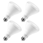 BR30 LED Bulbs,LuminWiz 9W 2700K 650lm Warm White Dimmable Flood Light Bulb,65W Equivalent,Medium Base (E26),Dimmable,UL Listed,ENERGY STAR- (Pack of 4)