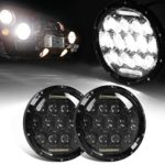 Partsam 7″ Round 75W LED H4 H13 Projector Headlight For Jeep Wrangler JK/TJ,With H4-H13 Adapter,2pcs/Pair