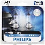 Philips H7 Vision Upgrade Headlight Bulb, 2 Pack