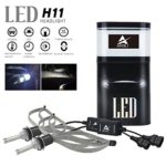 AKOLI H11 LED Headlight Bulbs All-in-one Conversion Kit – 60w 7,200Lm 6000K Cool White – ETI Chips – Upgrade for HID or Halogen
