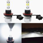 Alla Lighting 8000lm Xtremely Super Bright 6000K Xenon White High Power Mini H13 9008 LED Headlight Conversion Kits Lamps Replacement