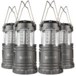Active Research LED Lantern – Best Ultra Bright Portable Flashlight – Water Resistant Lantern For Camping, Outdoors, Hunting, Emergencies, Hurricanes, Outages – 30 LED Battery Powered – 4-Pack
