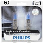 Philips H1 CrystalVision Ultra Upgrade Headlight Bulb, 2 Pack